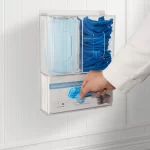 Dispensador de guantes fabricado en acrílico 3 compartimentos